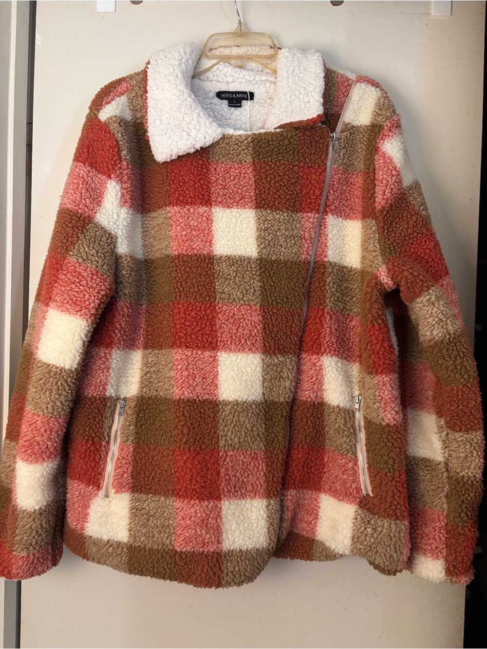 Hers & Mine Plaid Sherpa Fleece Jacket